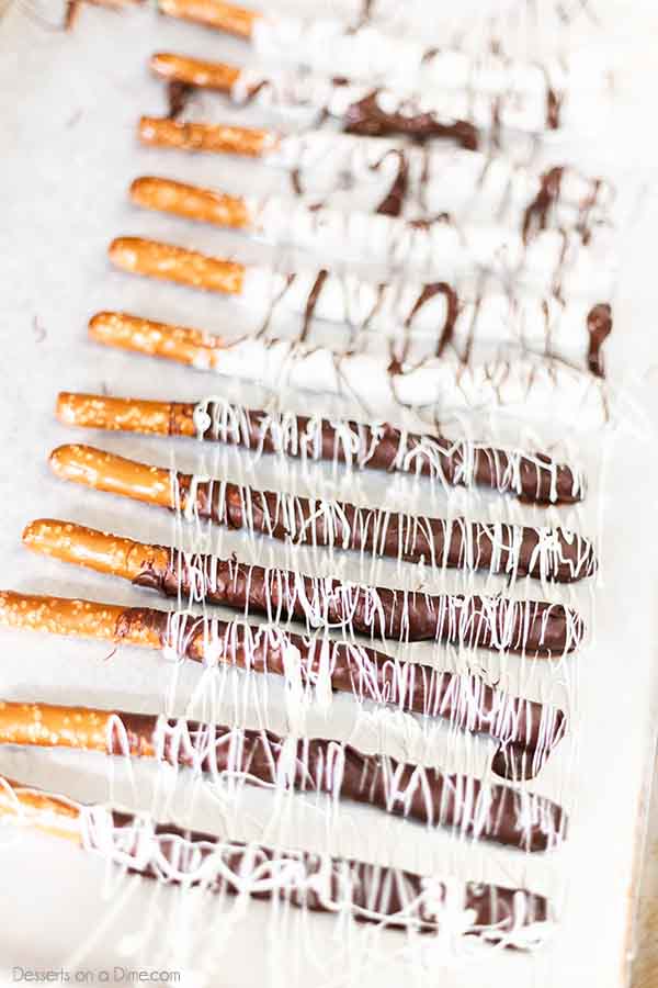 Chocolate Covered Pretzel Rods(VIDEO) Only 3 ingredients