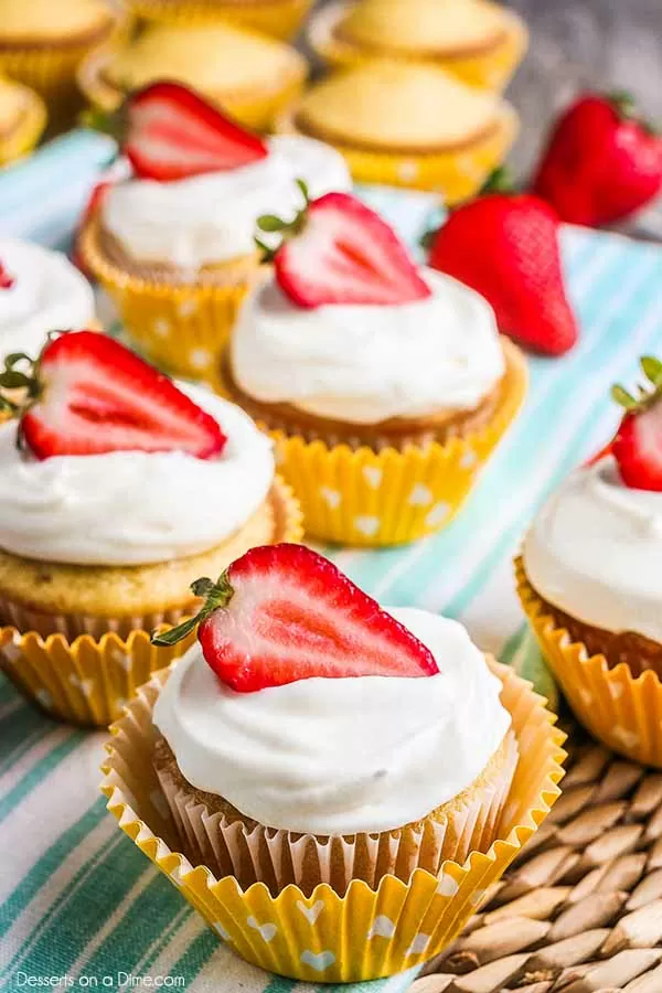Enjoy everything you love about strawberry shortcake in this tasty Strawberry Shortcake Cupcakes Recipe. Each bite is decadent and the recipe is so easy. Enjoy everything you love about strawberry shortcake in this tasty Strawberry Shortcake Cupcakes Recipe. Each bite is decadent and the recipe is so easy.