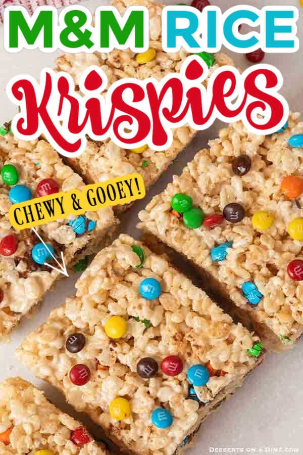 rice krispies treats with m&ms