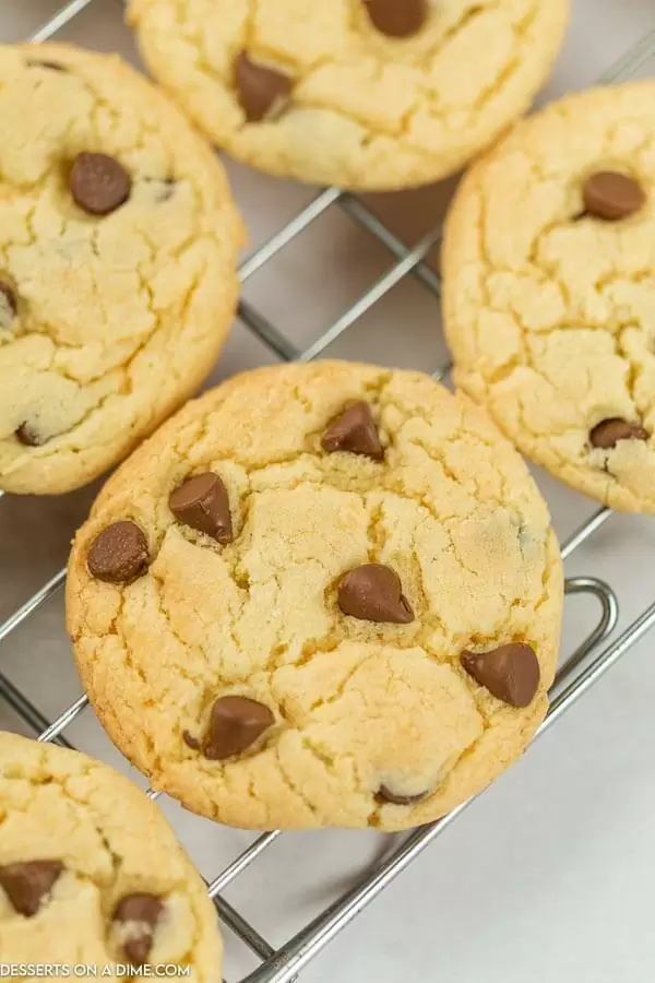 Chocolate chip cake mix cookies - Only 4 ingredients