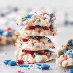 Crock pot patriotic clusters stacked on top of one another.