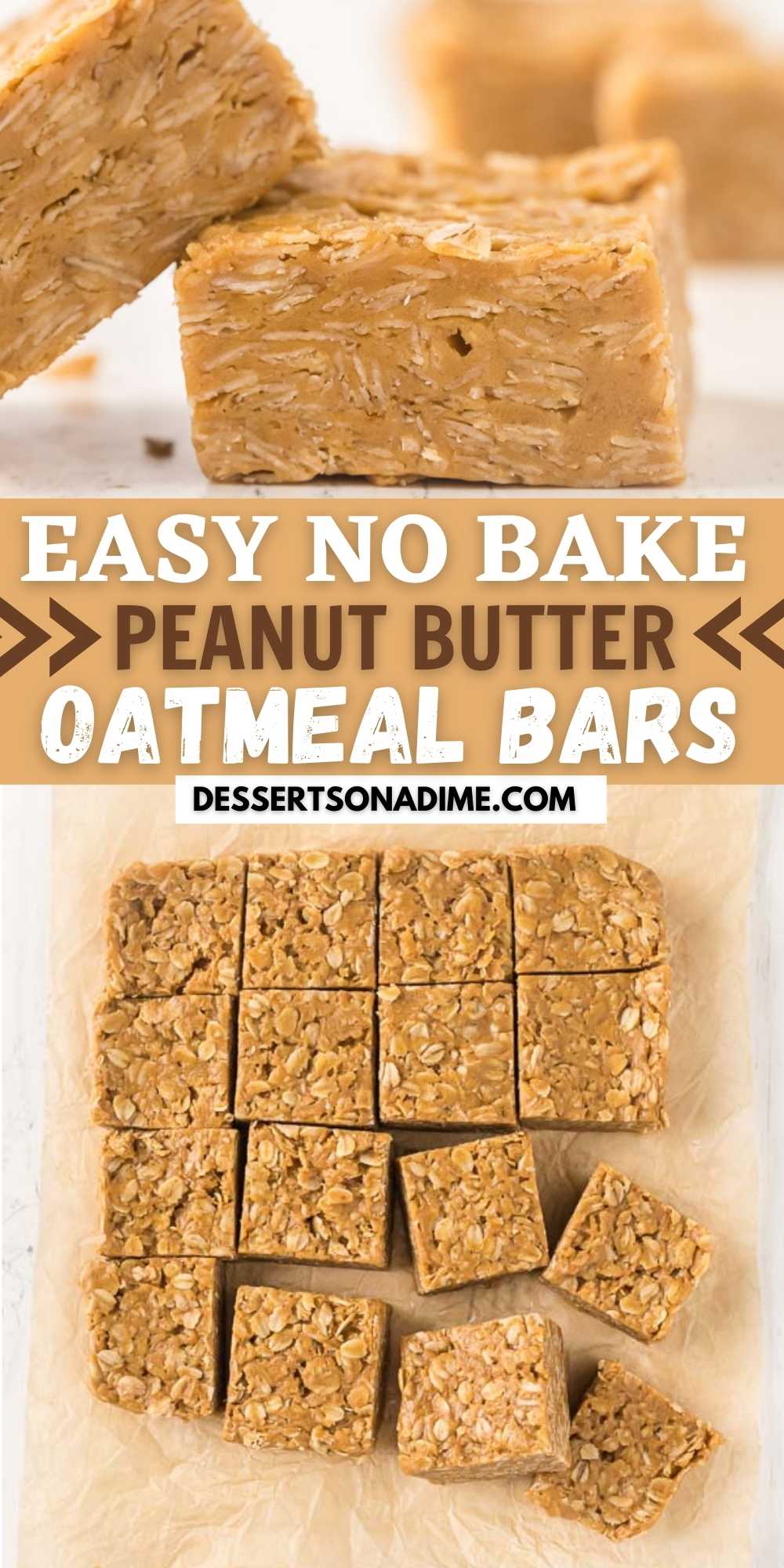 No bake Peanut Butter Oat Bars Recipe - peanut butter oatmeal bars