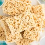 rice krispie treats cut into squares