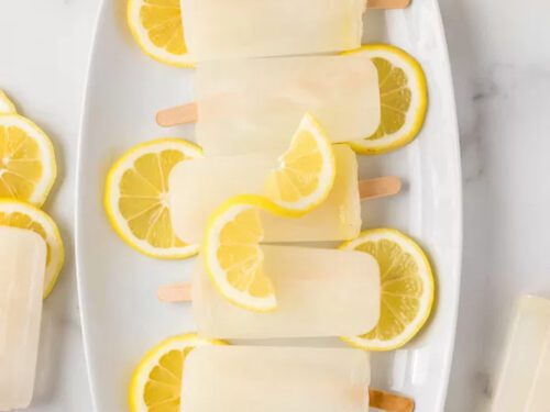 Lemon Popsicles - Desserts on a Dime