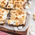 S'mores brownies cut into squares.