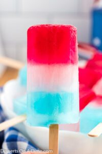 Red White and Blue Popsicles - Only 3 ingredients