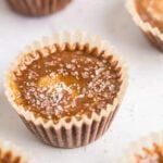 Close up image of chocolate peanut butter fat bomb