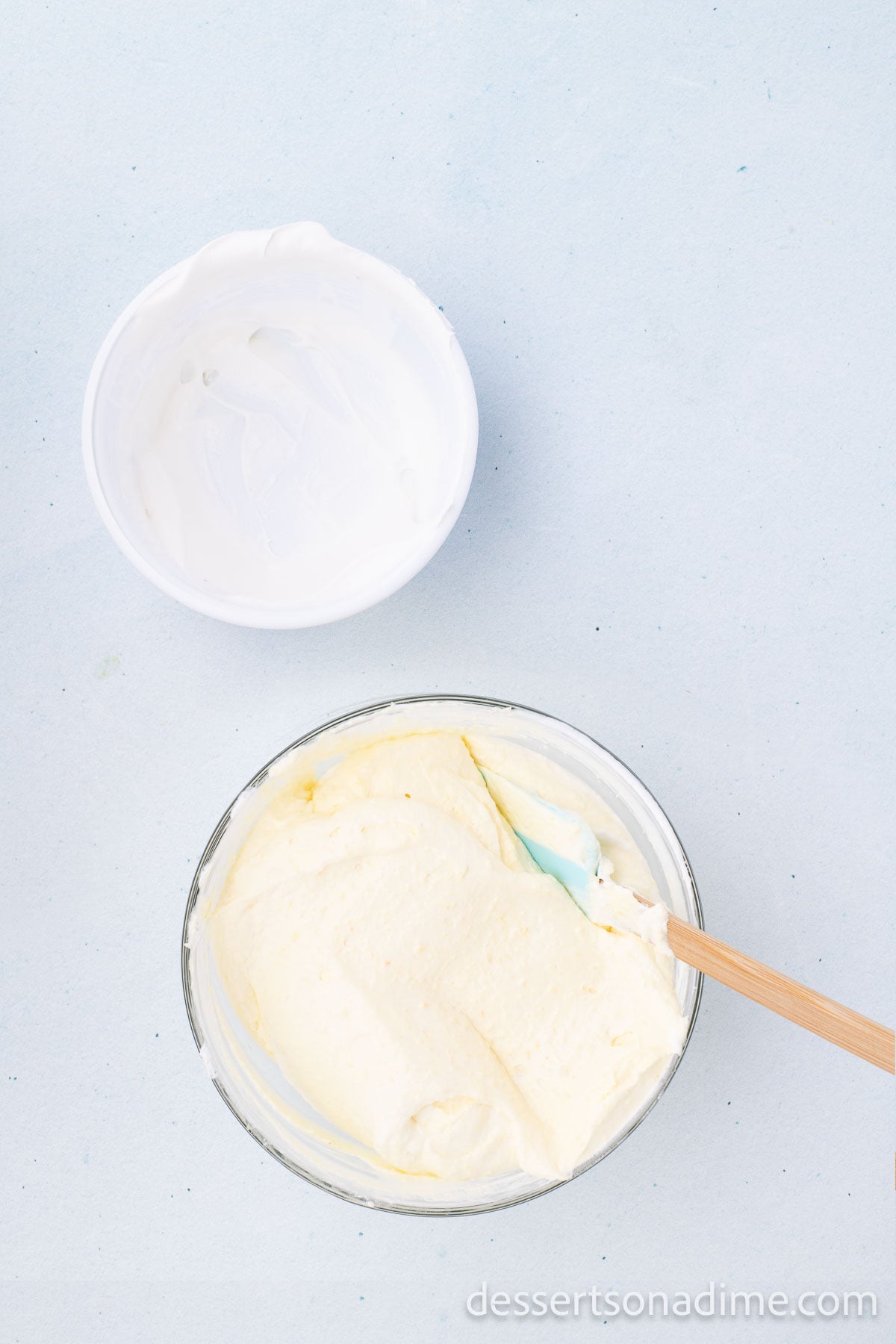 Cool Whip folded into mixture. 