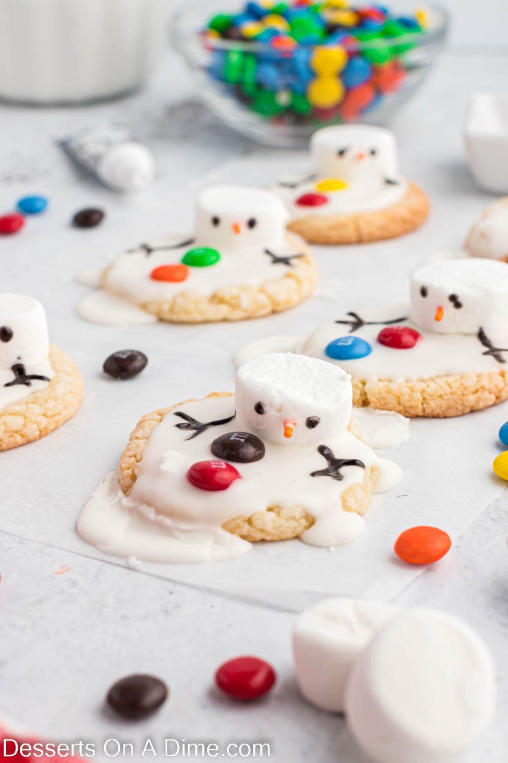 Melted Snowman Cookies Recipe - Desserts on a Dime