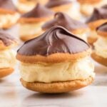 Chocolate Eclair cookies up close.