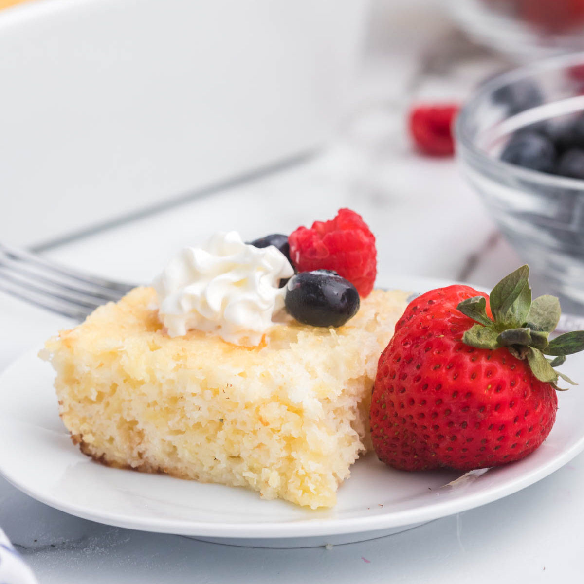 Pineapple Angel Food Dump Cake Only 2 ingredients