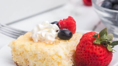 Pineapple Angel Food Dump Cake - Only 2 ingredients