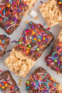 Chocolate Dipped Rice Krispie Treats - Fun and Festive Recipe