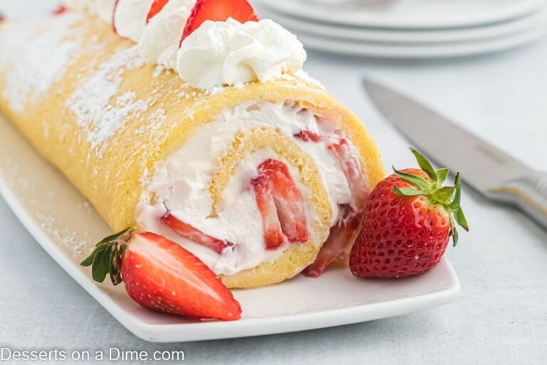 Strawberry Shortcake Roll Recipe Desserts On A Dime