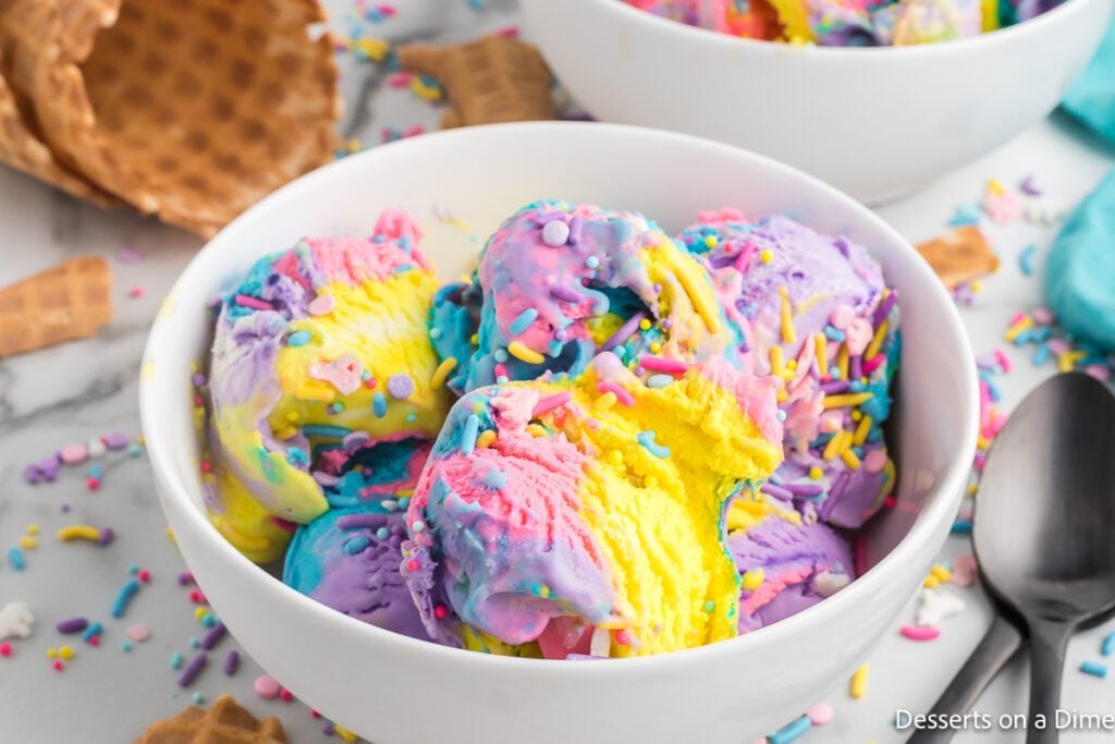 Unicorn Ice Cream No Churn unicorn ice cream recipe