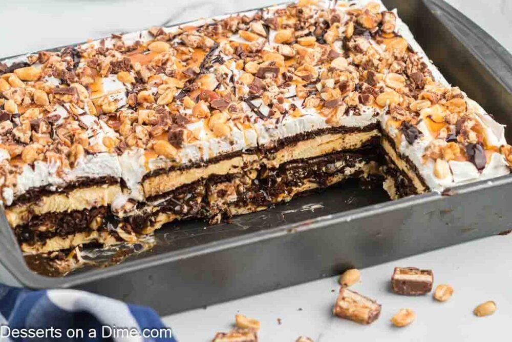 Snickers Ice Cream Cake Easy snickers ice cream cake recipe