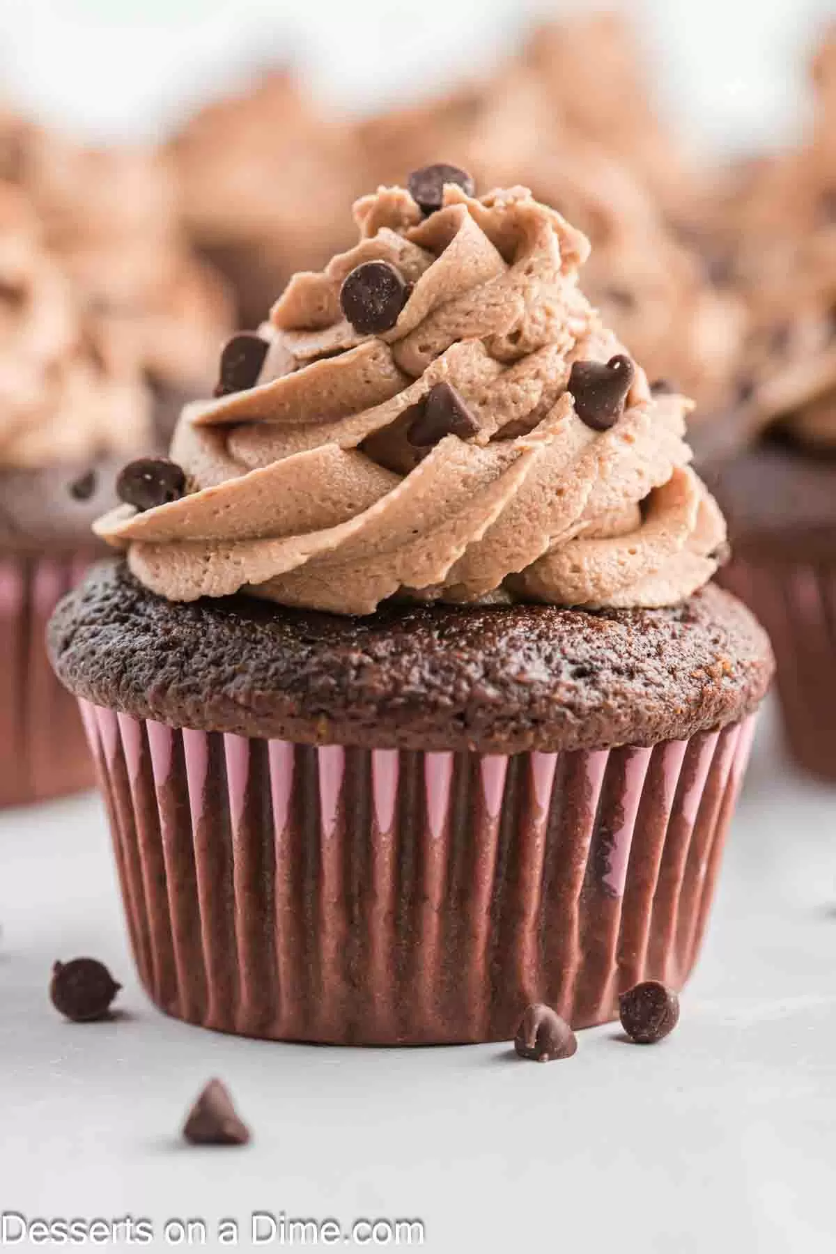 Nutella Cupcake with frosting.