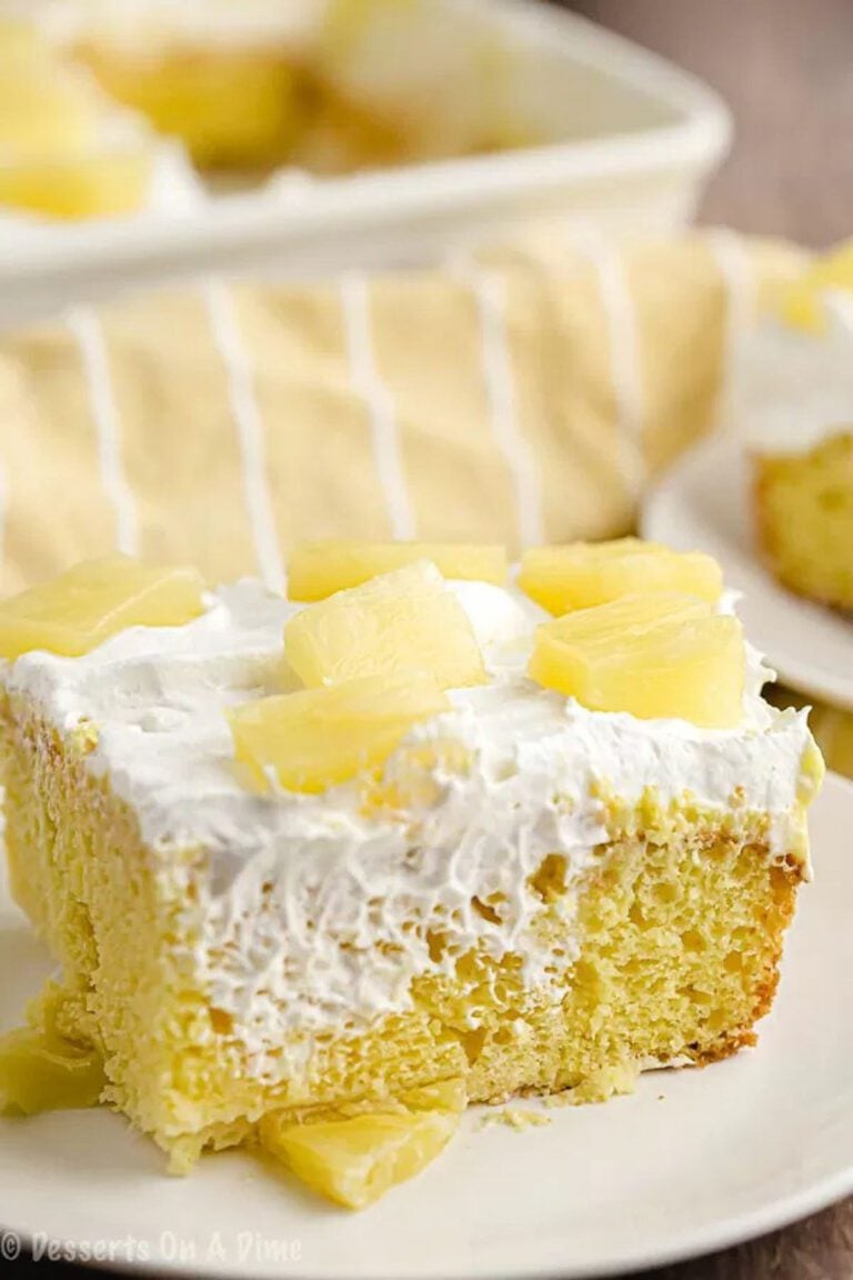 Pineapple Poke Cake Recipe (& VIDEO!) pineapple pudding cake