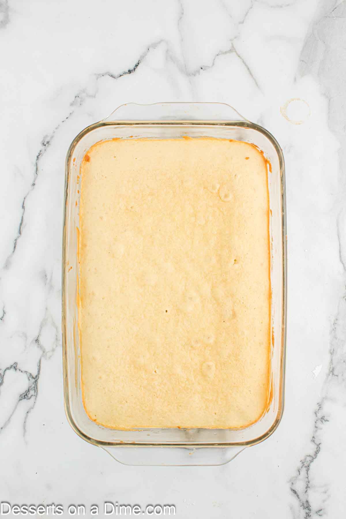 Cake baked and cooling. 