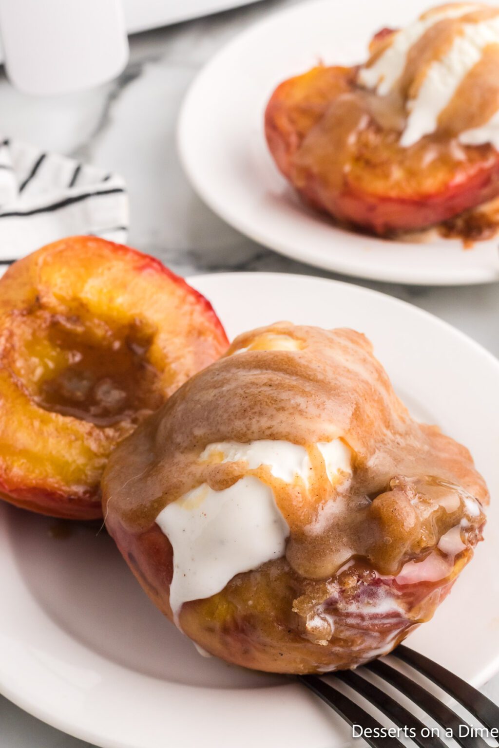 Air Fryer Peaches Desserts On A Dime