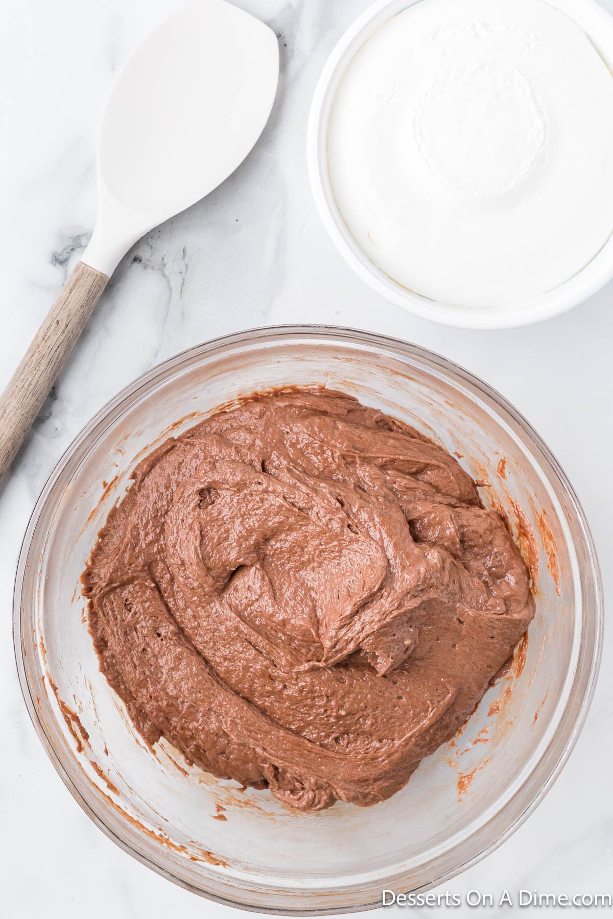 Nutella mixture combined together until smooth. 
