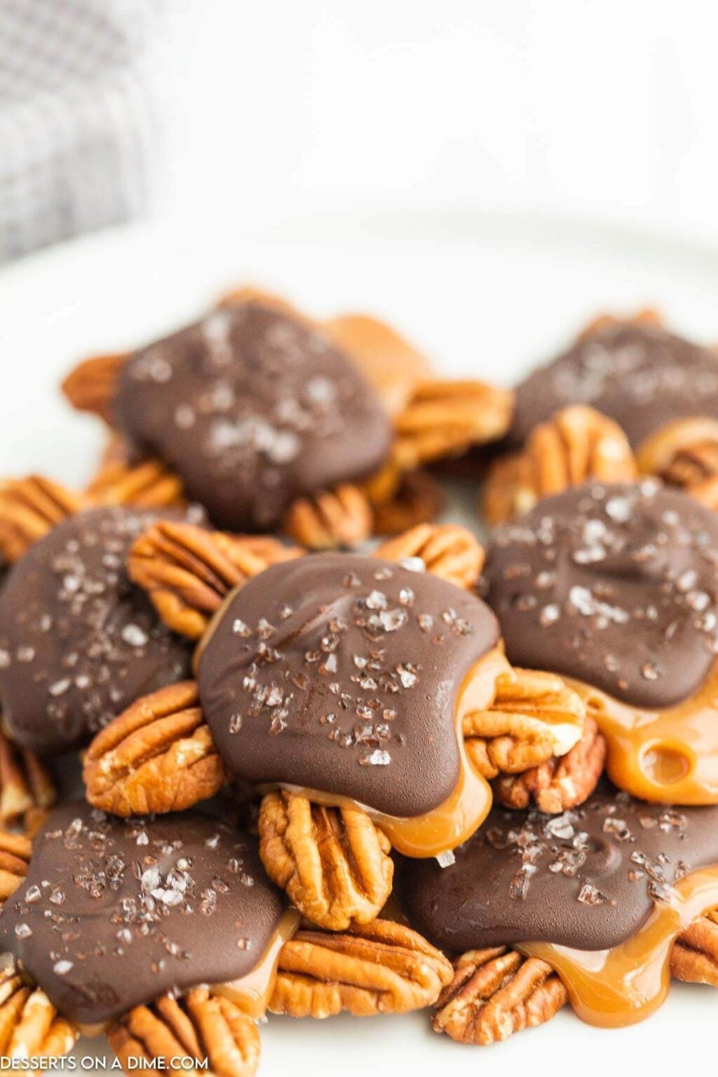 Chocolate Turtles - Desserts on a Dime