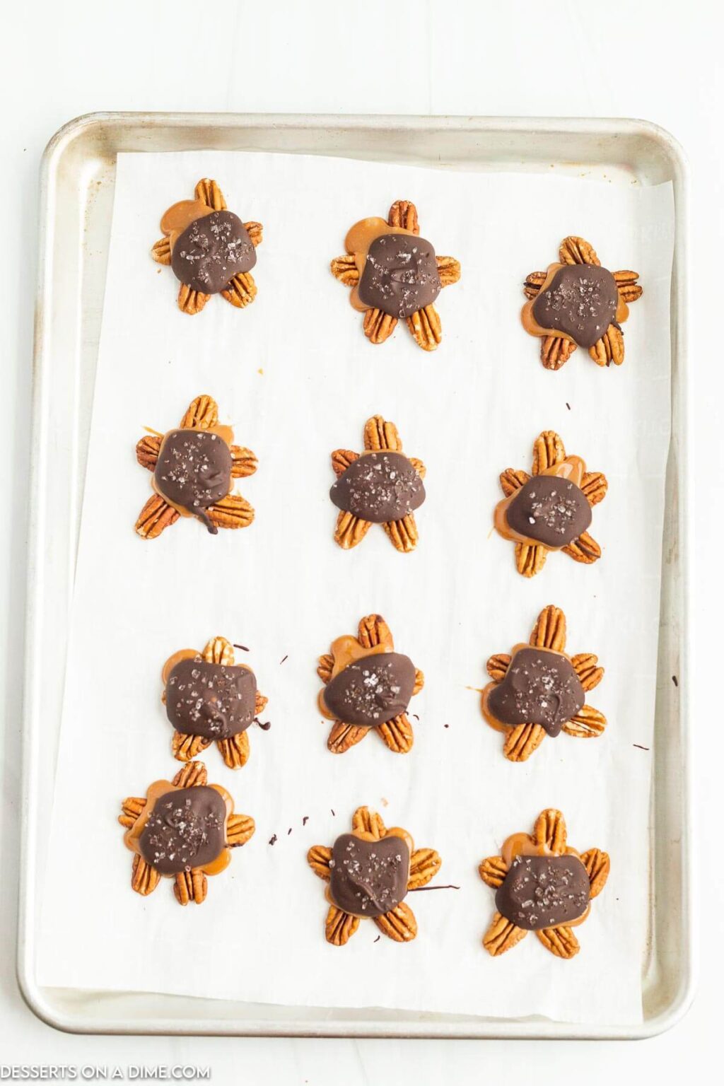 Chocolate Turtles - Desserts on a Dime