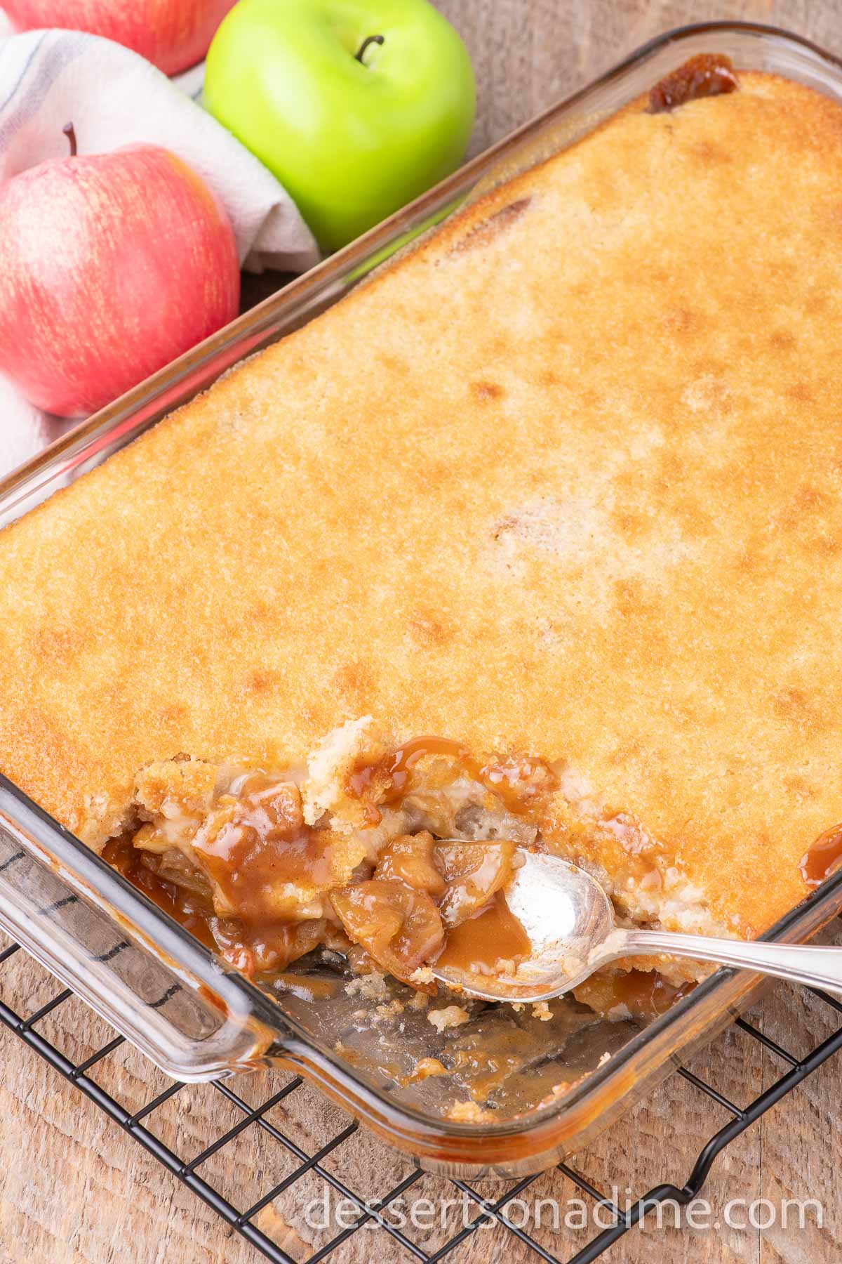 Cobbler baked and being served.