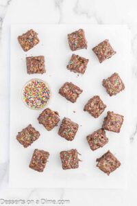 Chocolate Covered Rice Krispie Treats - Desserts on a Dime