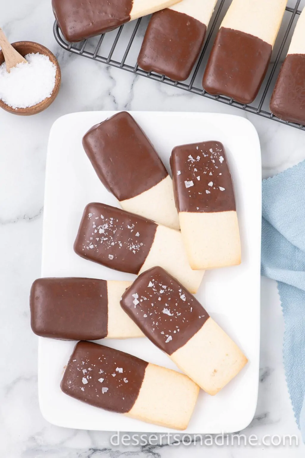 Easy and Delicious Chocolate Dipped Shortbread Cookies