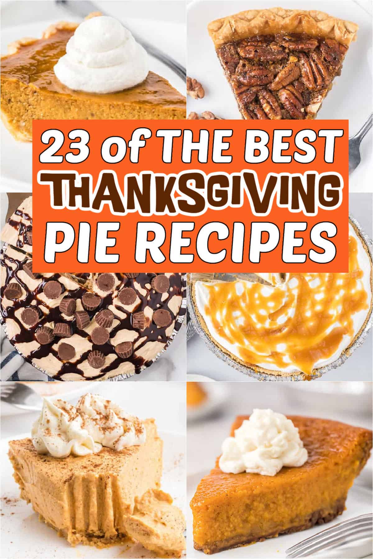 We have gathered 23 easy Thanksgiving Pie Recipes. From Pumpkin, Pecan, to Oreo pudding pie all the flavors are covered. These classic pie recipes are easy to make with simple ingredients. We have 22 of The Best Thanksgiving Pies that are easy to make and will be a hit at your Thanksgiving dinner. #dessertsonadime #thanksgivingpierecipes #pierecipes