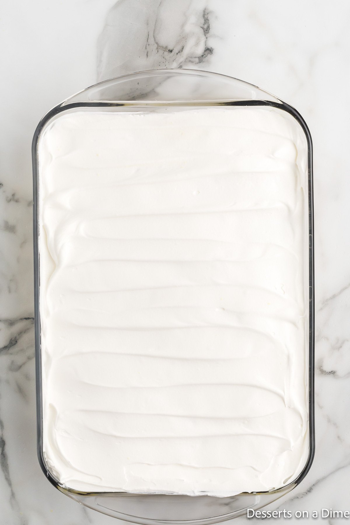 Cool whip spread on top.