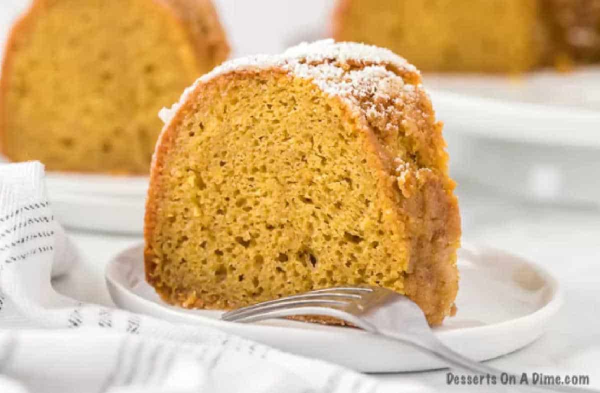 Crack Cake cut into slices. 