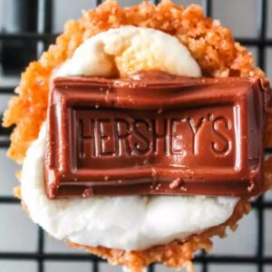 S'mores cups on a wire rack.