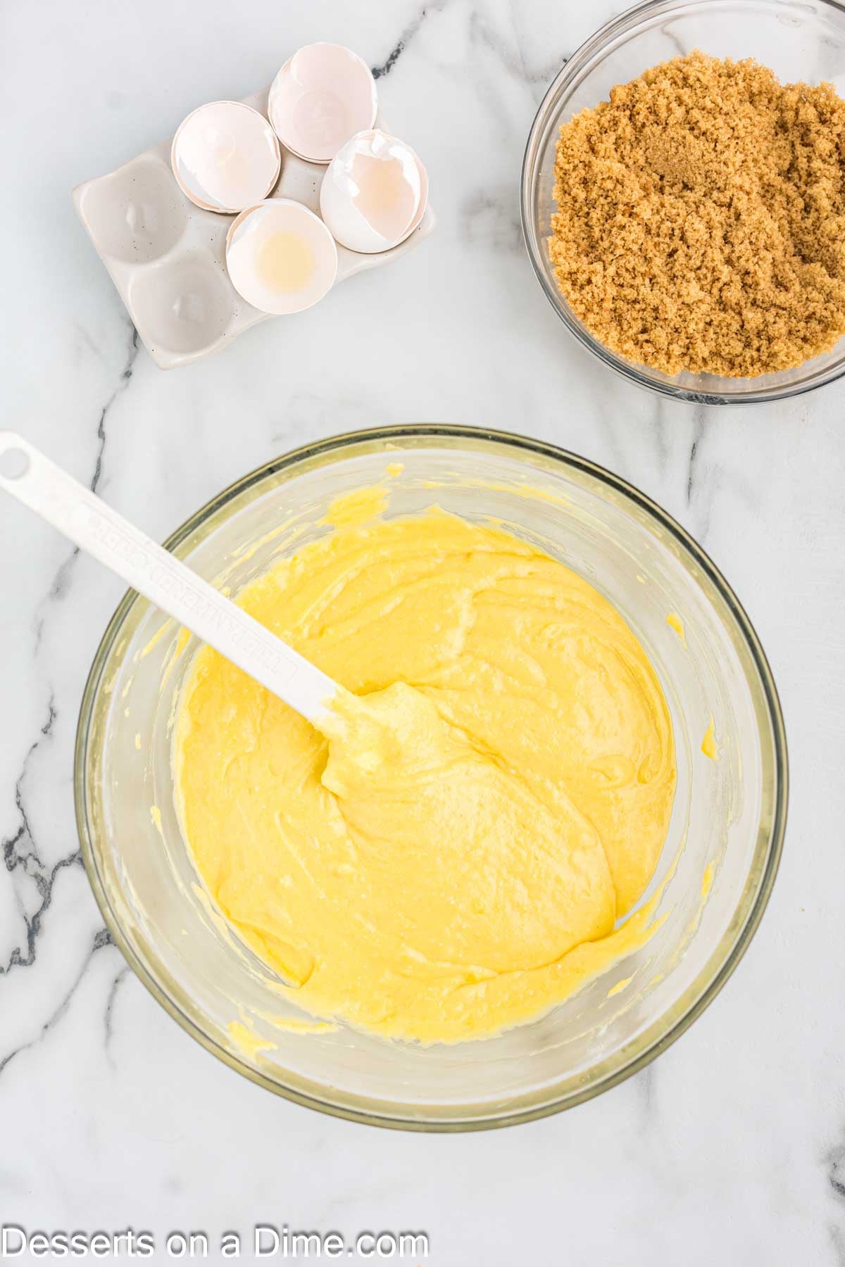 Batter in mixing bowl. 