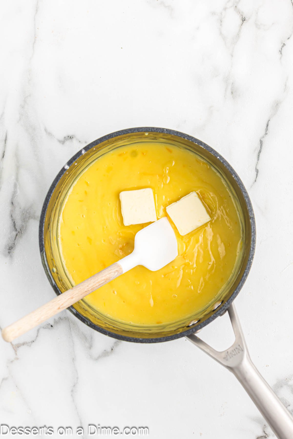 Butter added to mixture and combined.