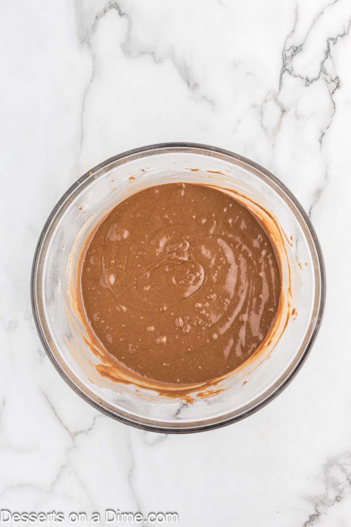 Mixing bowl with batter. 