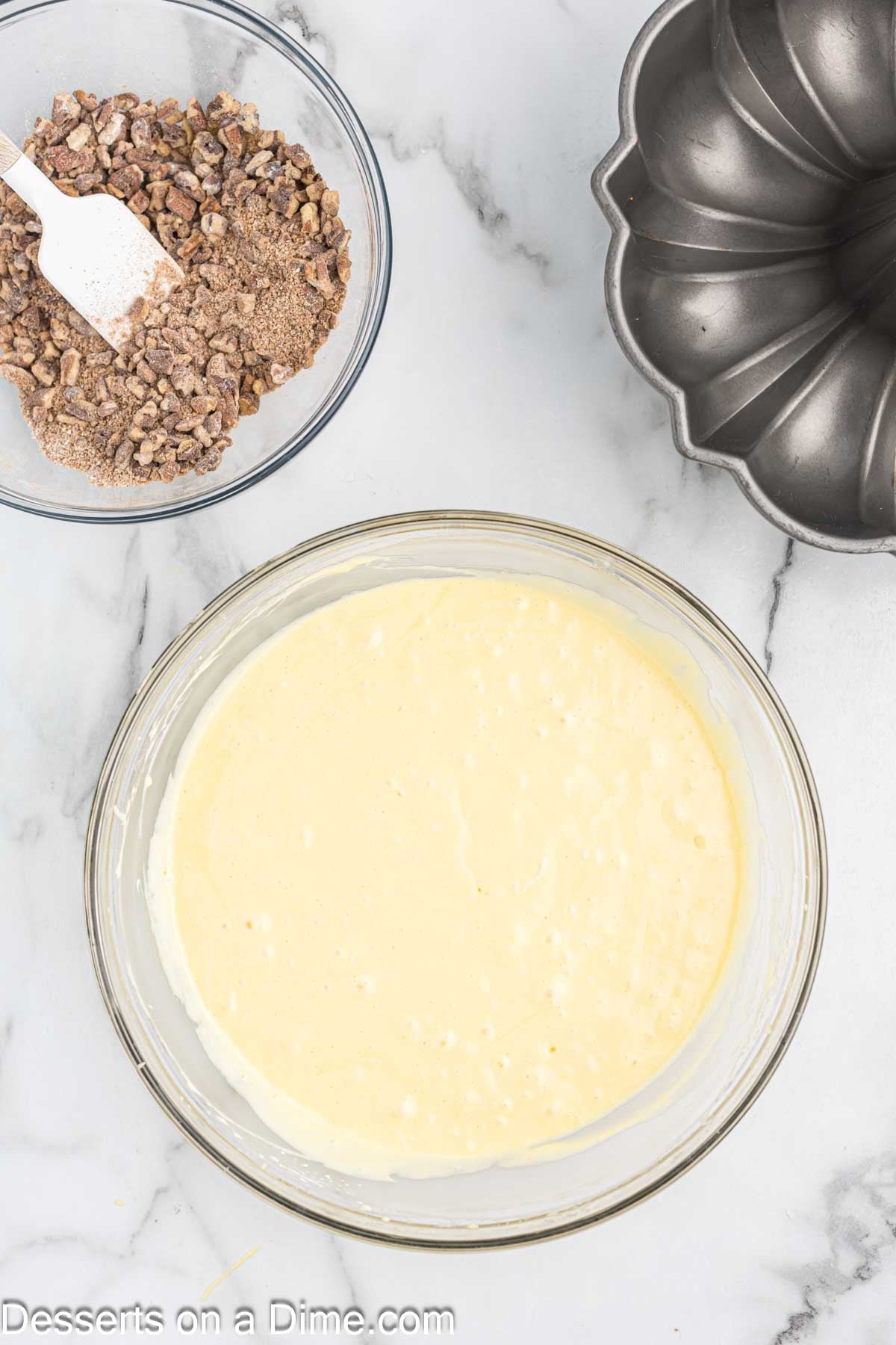 Separate bowl with filling ingredients.