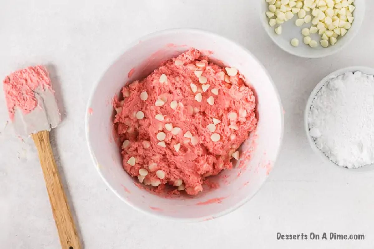 Batter combined in a bowl. 