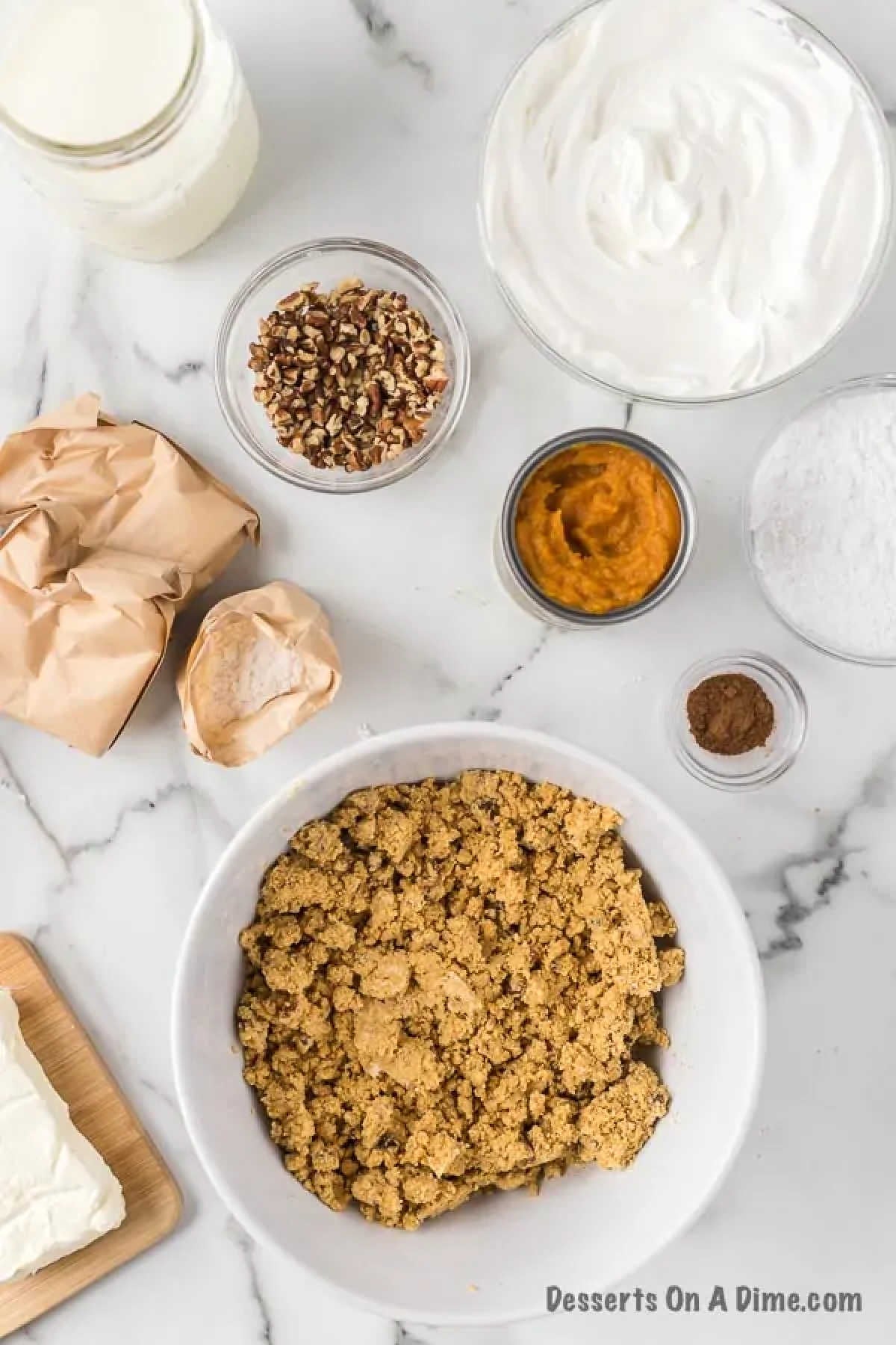 Combining the ingredients for the crust