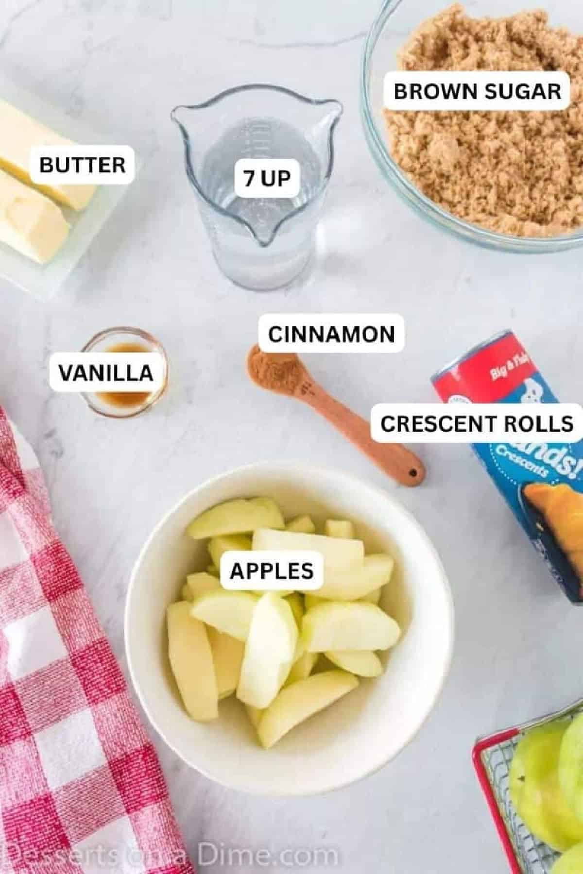 Apple dumpling recipe with crescent rolls is the absolute best dessert. Apple Dumplings are flaky and so amazing with a scoop of vanilla ice cream. Learn how to make this easy homemade country apple dessert. #dessertonadime #appledumplingrecipe