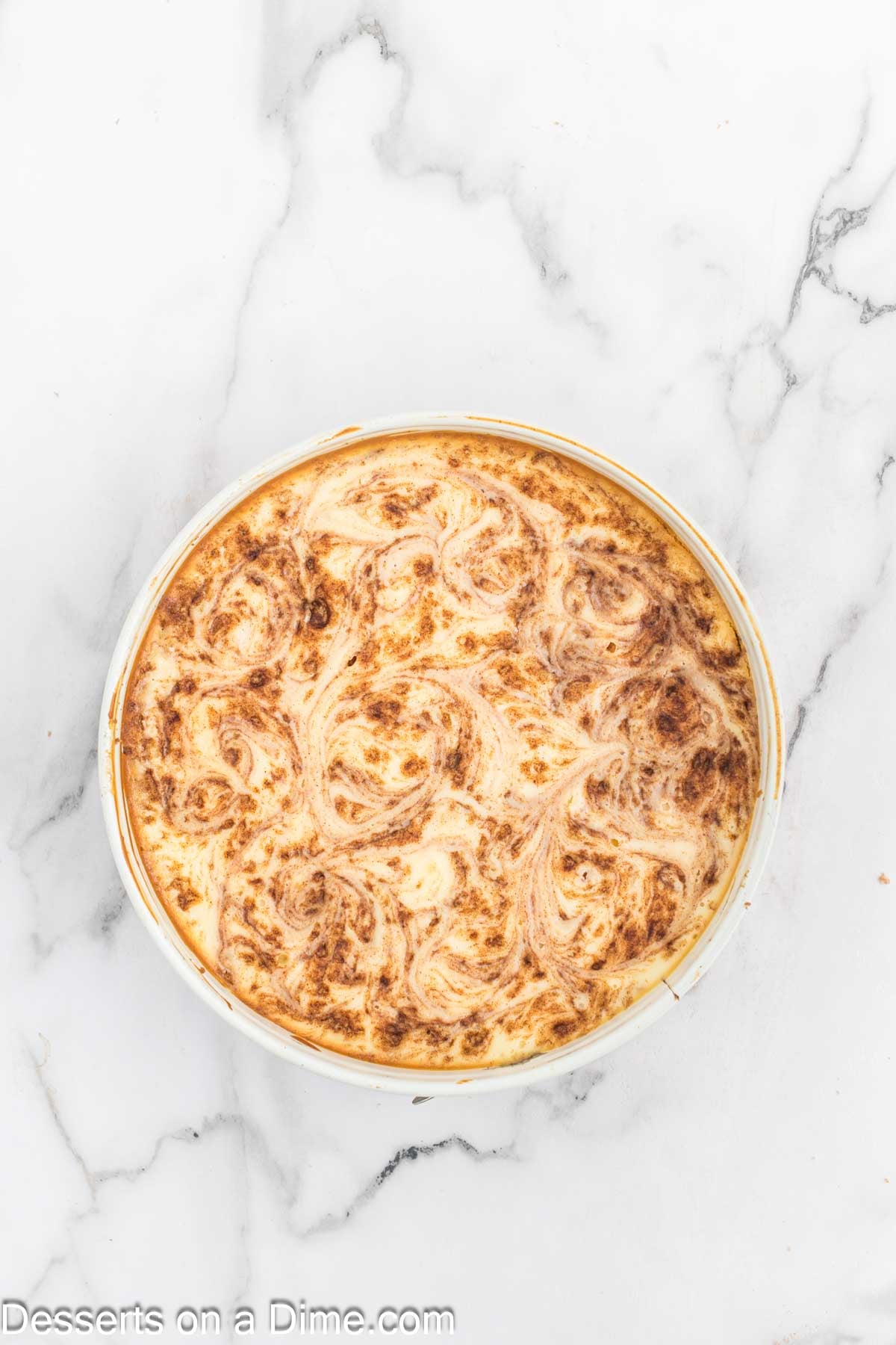 Cheesecake baked and cooling. 