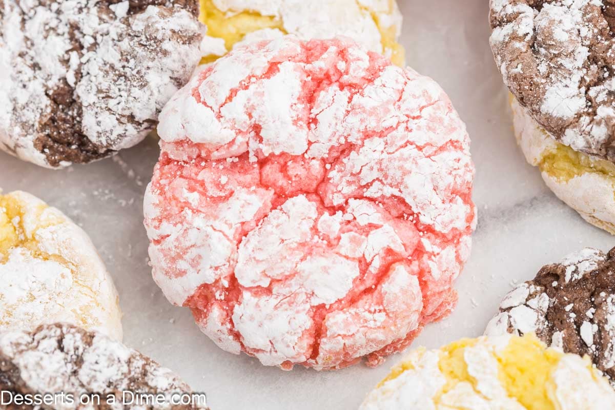 Cool Whip Cookies arranged together.