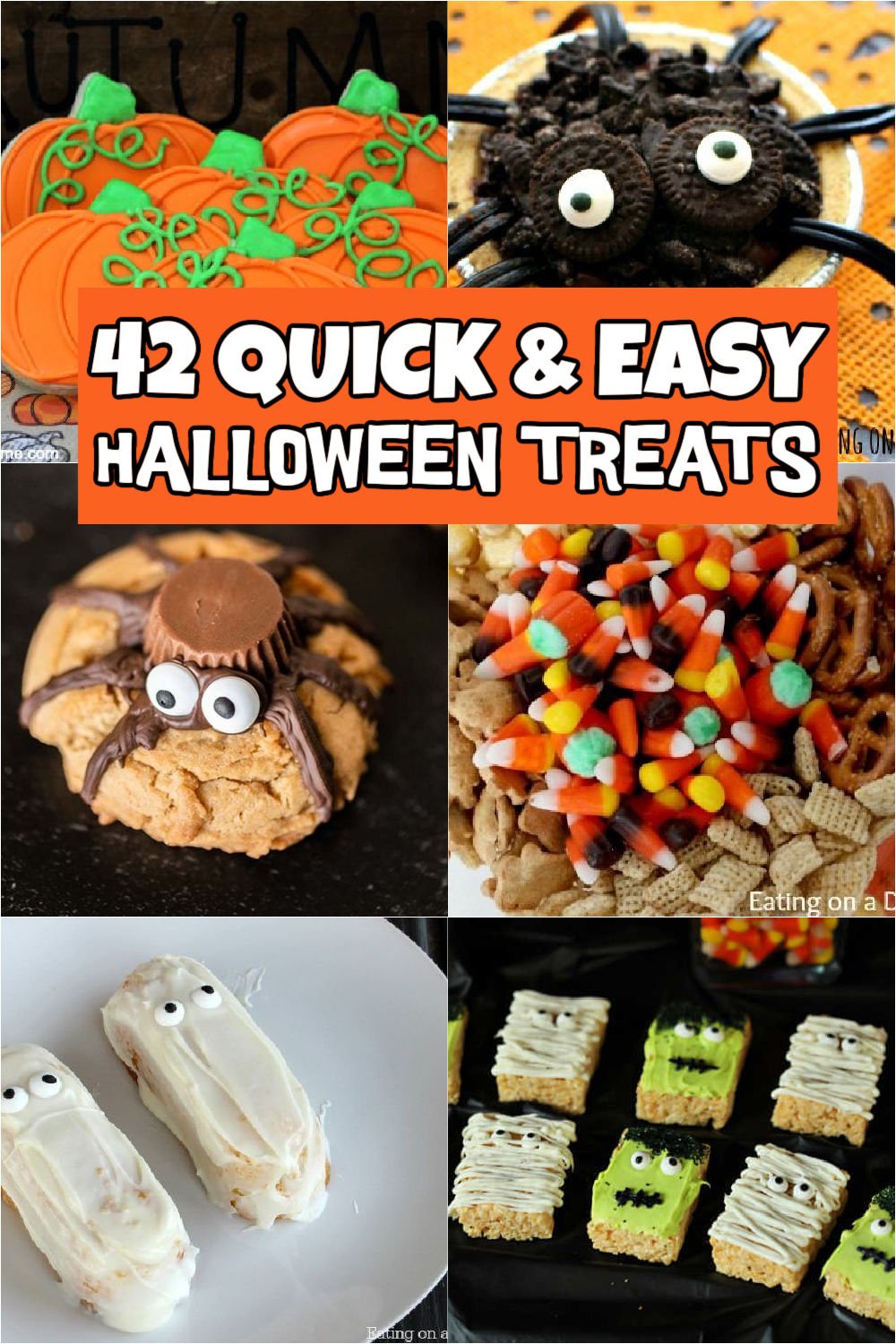 Get ready for Halloween with these Easy Halloween Treats. Choose from over 30 quick and easy Halloween desserts for parties that are delicious for a crowd. These DIY ideas are simple and fun. #dessertonadime #easyhalloweentreats