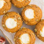 Starbucks Cream Cheese Muffins arranged on a platter.
