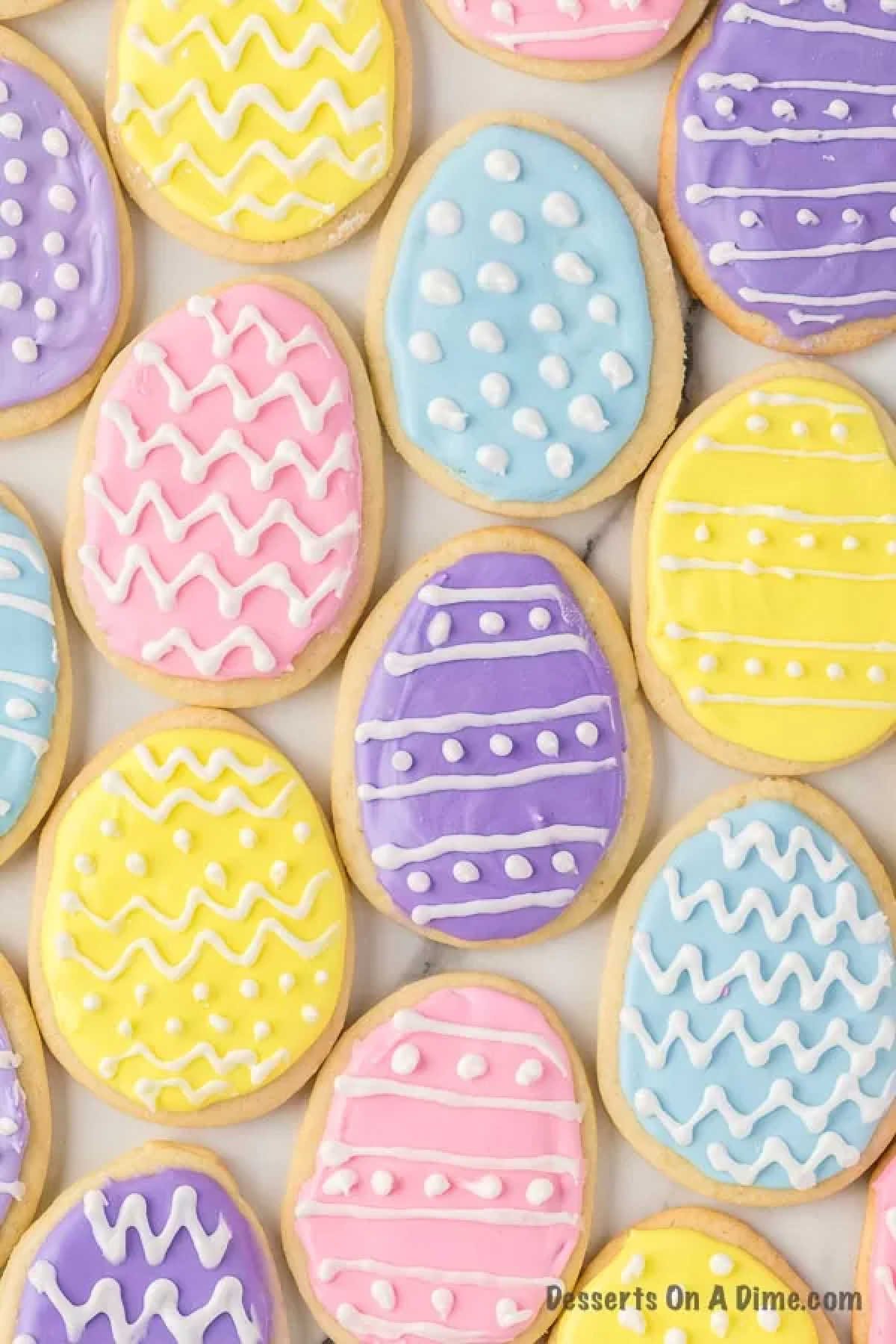 Cookies decorated with icing.