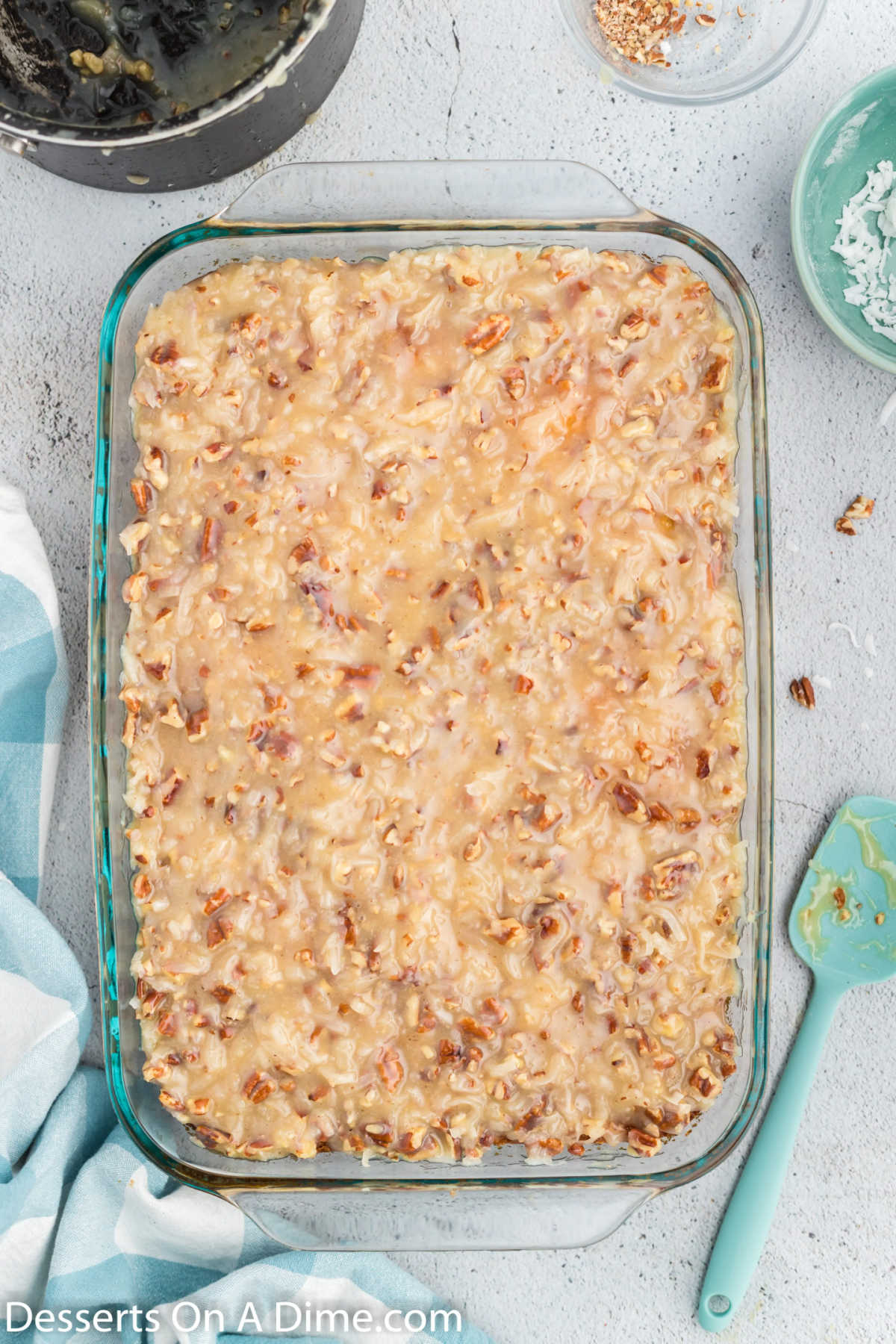 Cake with icing ready to enjoy. 