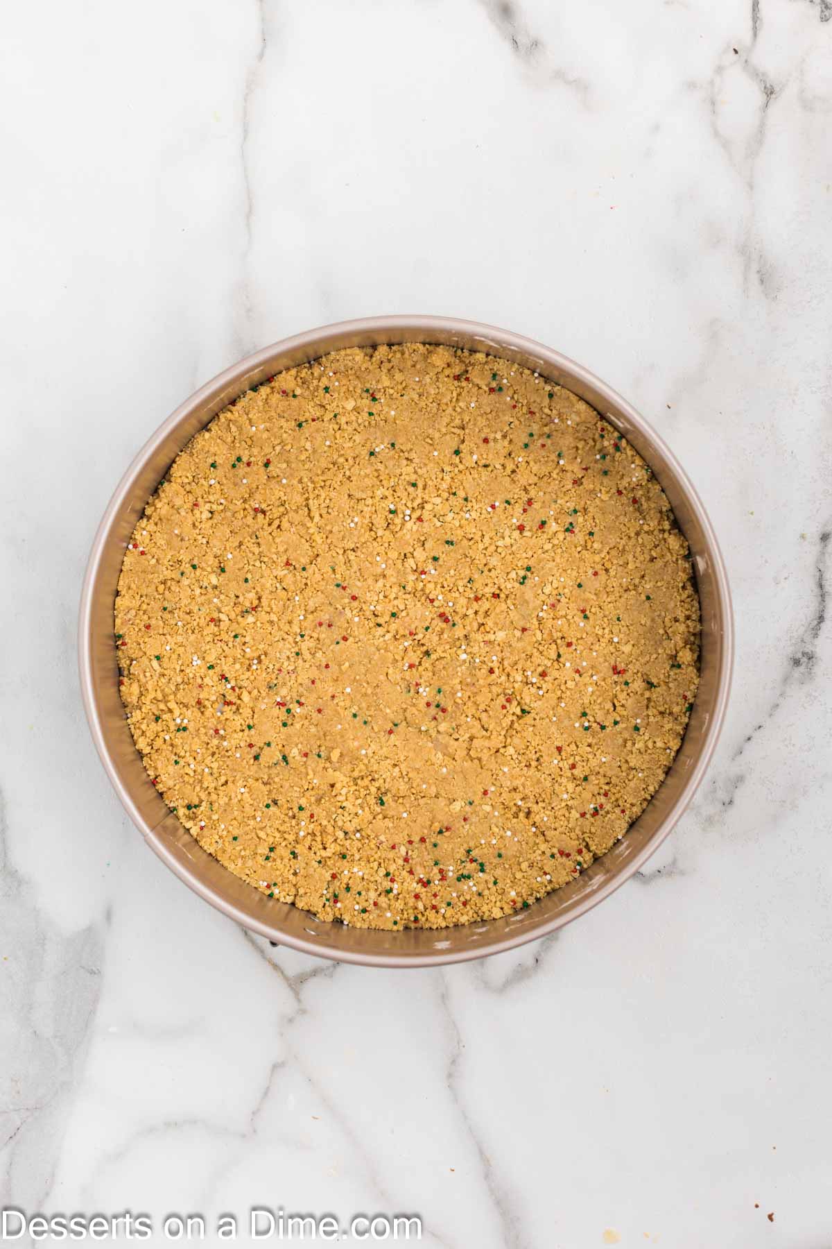 Crust mixture pressed into pan. 