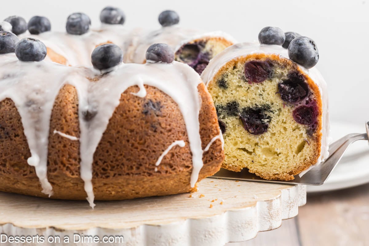 Blueberry bundt cake from cake mix