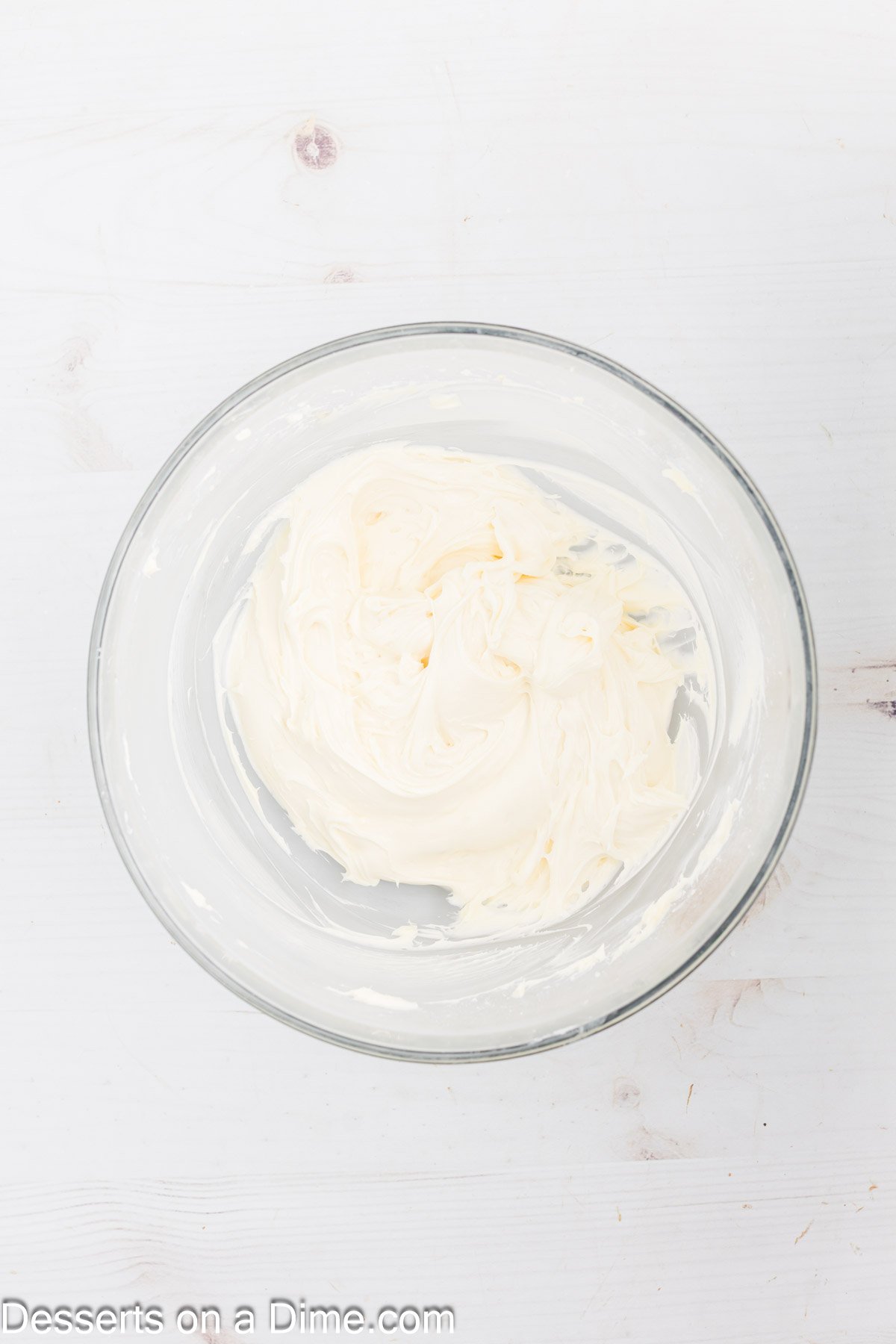 Frosting mixed together in bowl.
